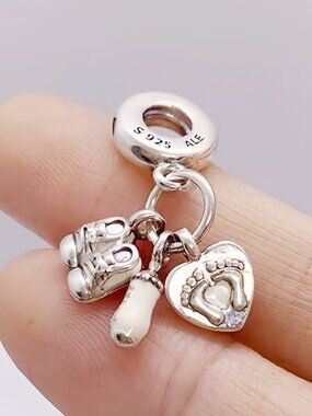 Pandora Baby Bottle & Shoes Dangle Charm